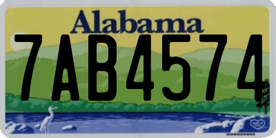 AL license plate 7AB4574