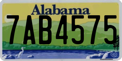 AL license plate 7AB4575