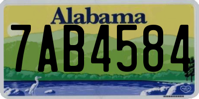 AL license plate 7AB4584
