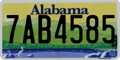 AL license plate 7AB4585