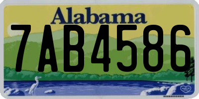 AL license plate 7AB4586