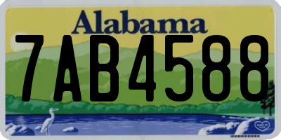 AL license plate 7AB4588