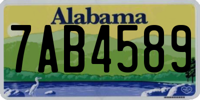 AL license plate 7AB4589