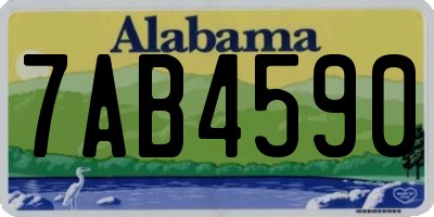 AL license plate 7AB4590