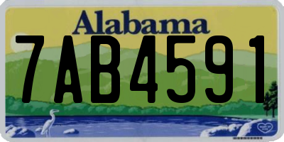 AL license plate 7AB4591
