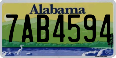 AL license plate 7AB4594