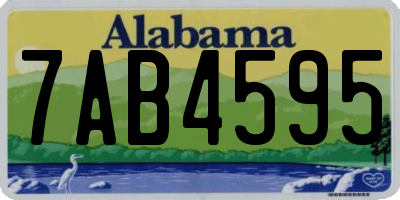 AL license plate 7AB4595