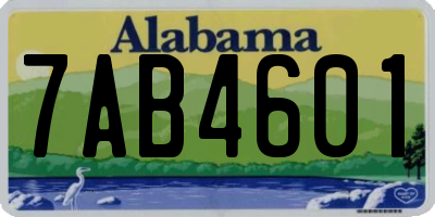 AL license plate 7AB4601
