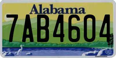 AL license plate 7AB4604