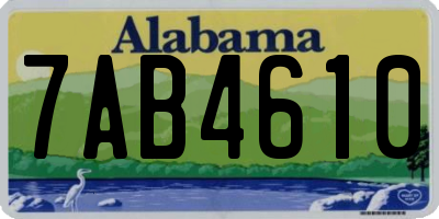 AL license plate 7AB4610