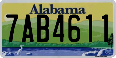 AL license plate 7AB4611