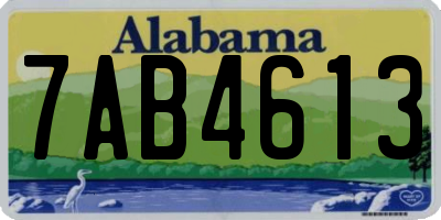 AL license plate 7AB4613
