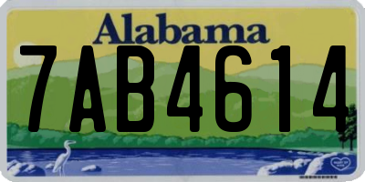 AL license plate 7AB4614