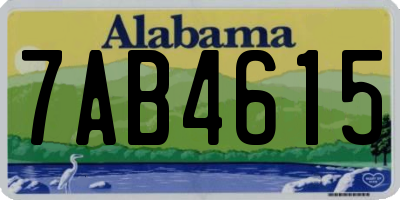 AL license plate 7AB4615