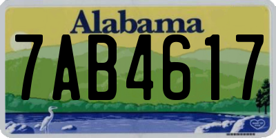 AL license plate 7AB4617