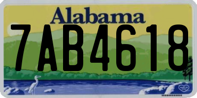 AL license plate 7AB4618