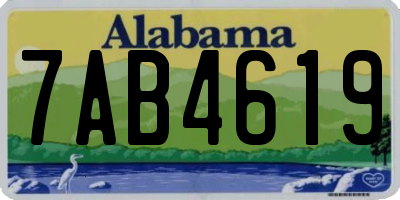 AL license plate 7AB4619