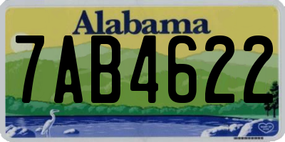 AL license plate 7AB4622