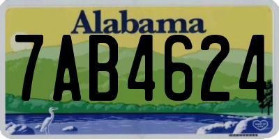 AL license plate 7AB4624
