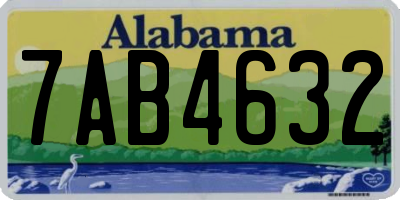 AL license plate 7AB4632