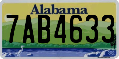 AL license plate 7AB4633