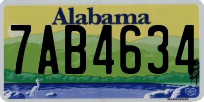 AL license plate 7AB4634