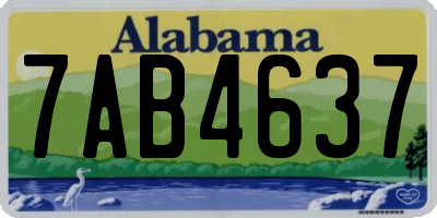 AL license plate 7AB4637