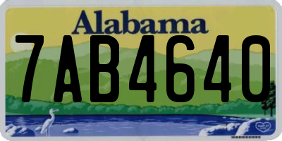 AL license plate 7AB4640
