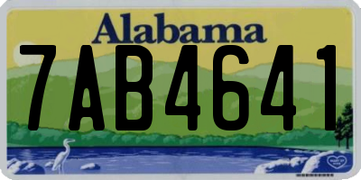 AL license plate 7AB4641
