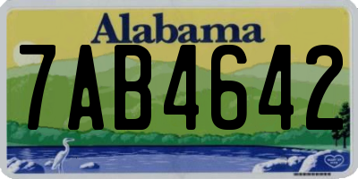 AL license plate 7AB4642