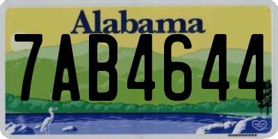 AL license plate 7AB4644