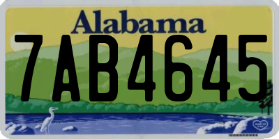 AL license plate 7AB4645