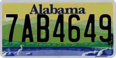 AL license plate 7AB4649