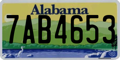 AL license plate 7AB4653