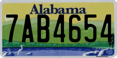 AL license plate 7AB4654
