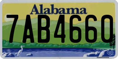 AL license plate 7AB4660