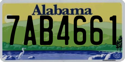 AL license plate 7AB4661