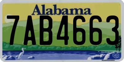 AL license plate 7AB4663