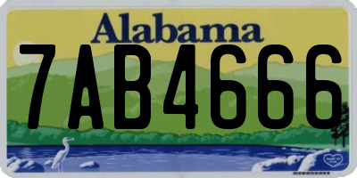 AL license plate 7AB4666