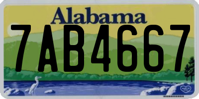 AL license plate 7AB4667