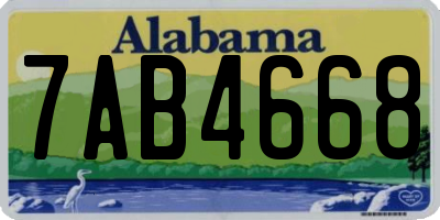 AL license plate 7AB4668