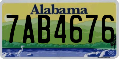 AL license plate 7AB4676