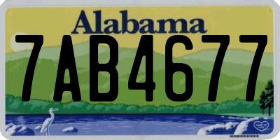 AL license plate 7AB4677