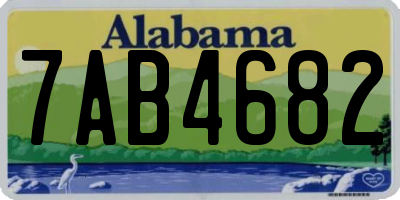 AL license plate 7AB4682