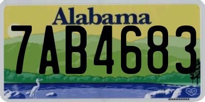 AL license plate 7AB4683