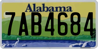 AL license plate 7AB4684