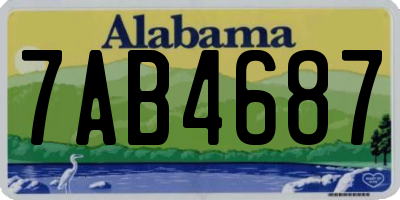 AL license plate 7AB4687