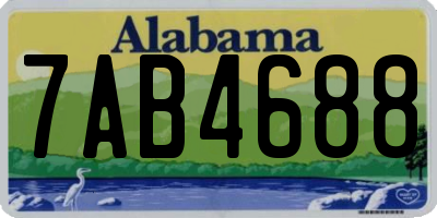 AL license plate 7AB4688