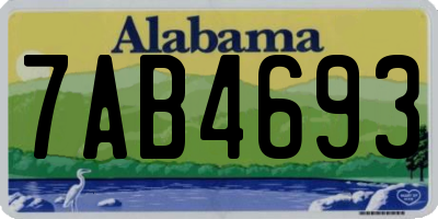 AL license plate 7AB4693