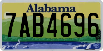 AL license plate 7AB4696